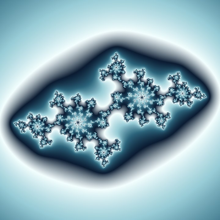 A Julia set with twisting, branching vines